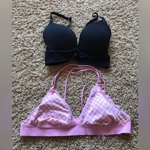 Bra lot two wireless large strappy pulll on lined